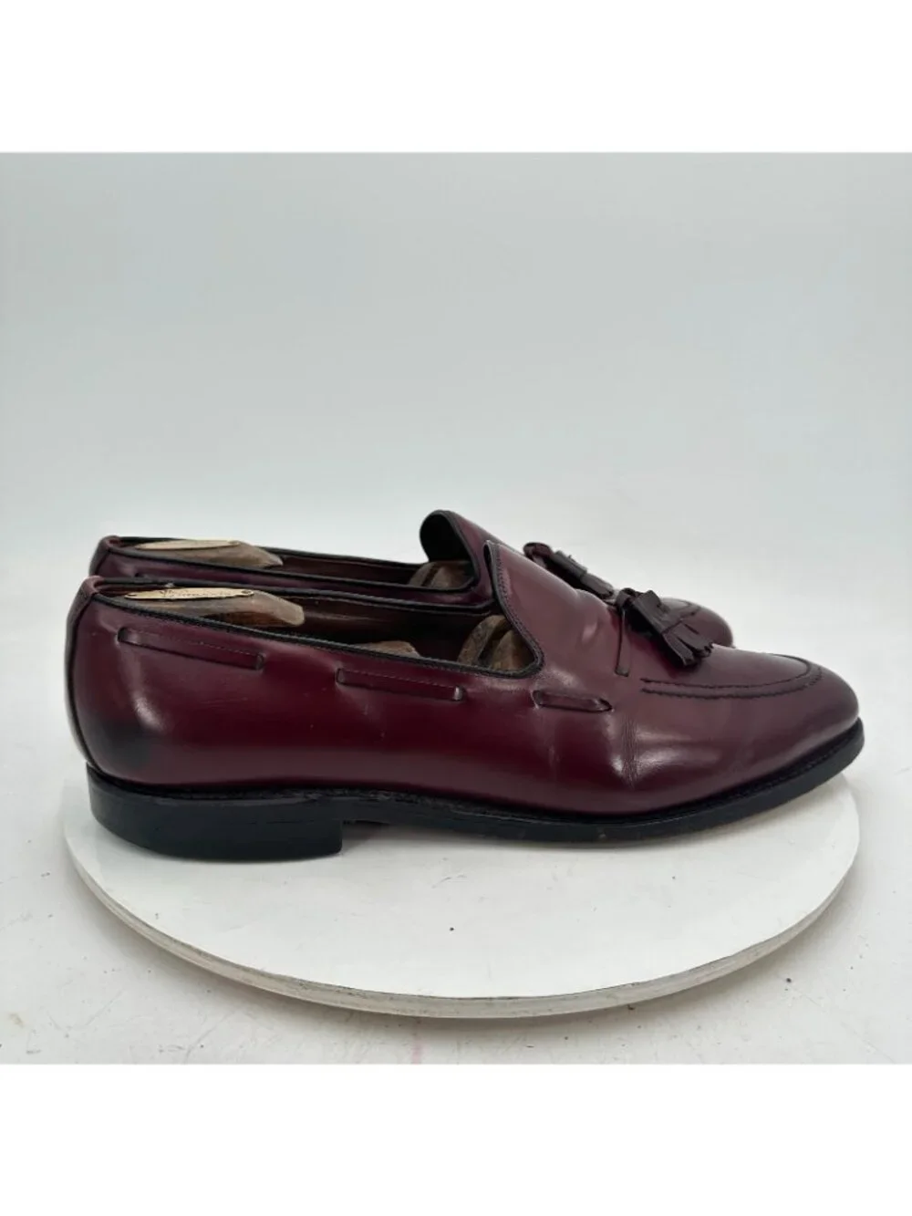 Allen Edmonds Grayson Men Size 11.5B Brown Leather Tassel Loafer Dress Shoes